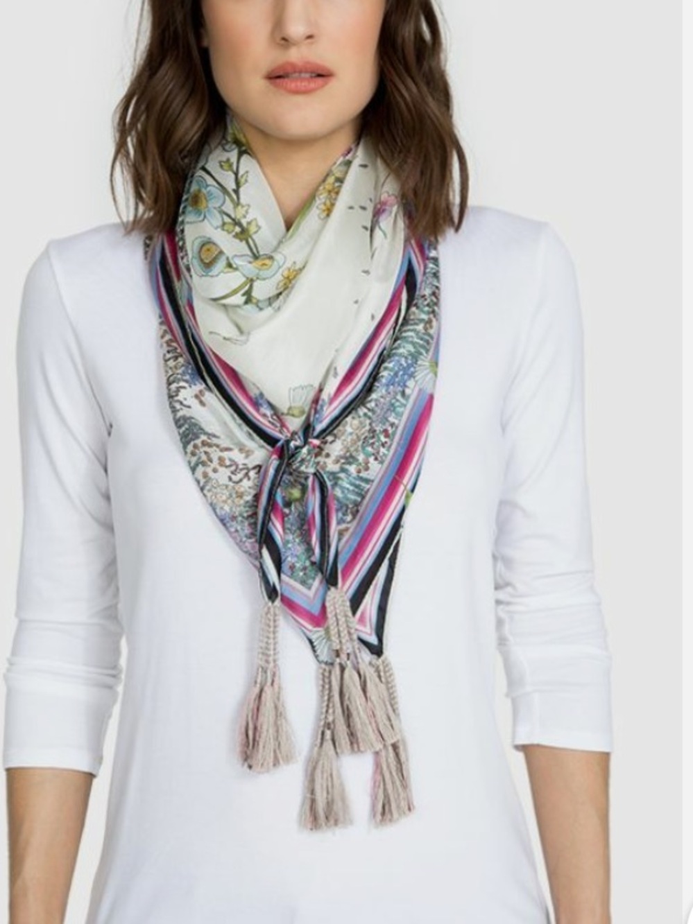 Johnny Was Forest Silk Scarf - Picture 3 of 9